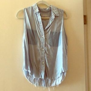 Rails sleeveless denim shirt